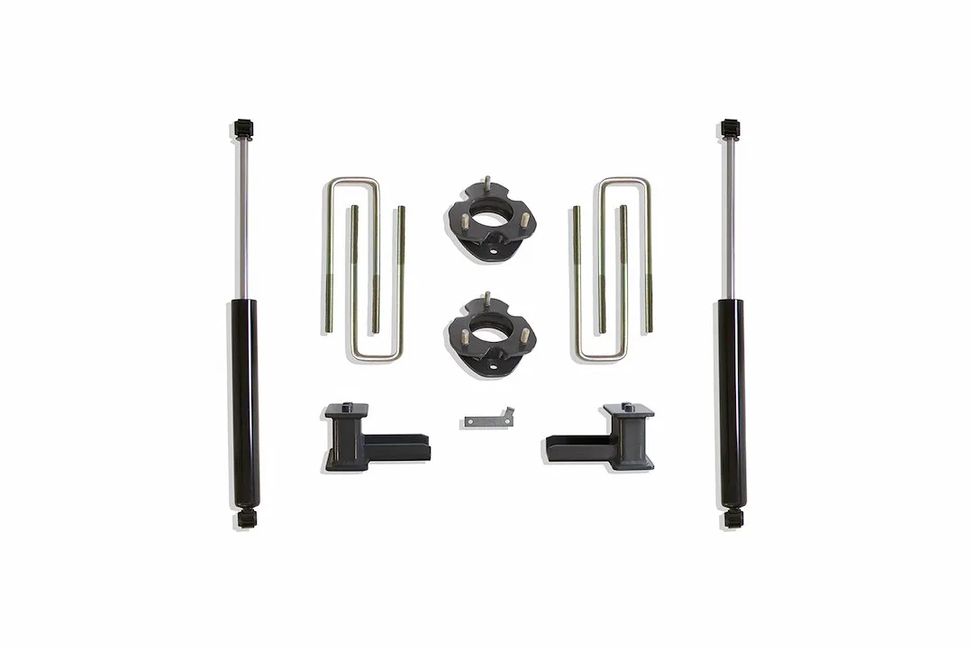 903141 – MAXTRAC Lift Kit Suspension, 2-1/2 Inch Front Lift 4 Inch Rear Lift With Rear Shock Absorbers In Kit Black C...